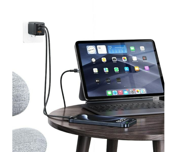 USAMS Kabel USB-C na USB-C 60W 1,2m for szary - 1490477 - zdjęcie 2